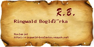 Ringwald Boglárka névjegykártya